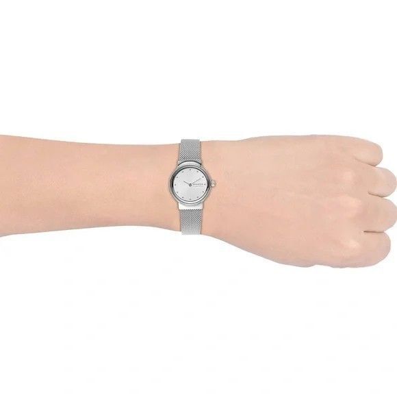 Skagen Freja Women\'s  White Dial Stainless Steel Mesh Band Watch - SKW2715 main image 12